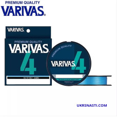 Шнур Varivas PE Line X4 Water Blue #1,0 диаметр 0,165мм размотка 150м голубой